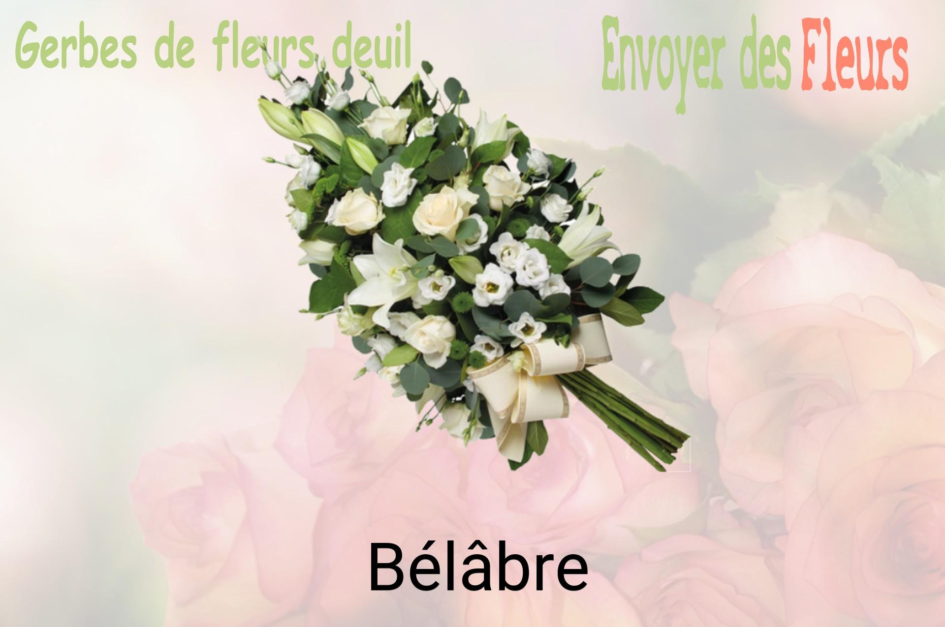 Gerbe de fleurs de deuil livrée à Bélâbre